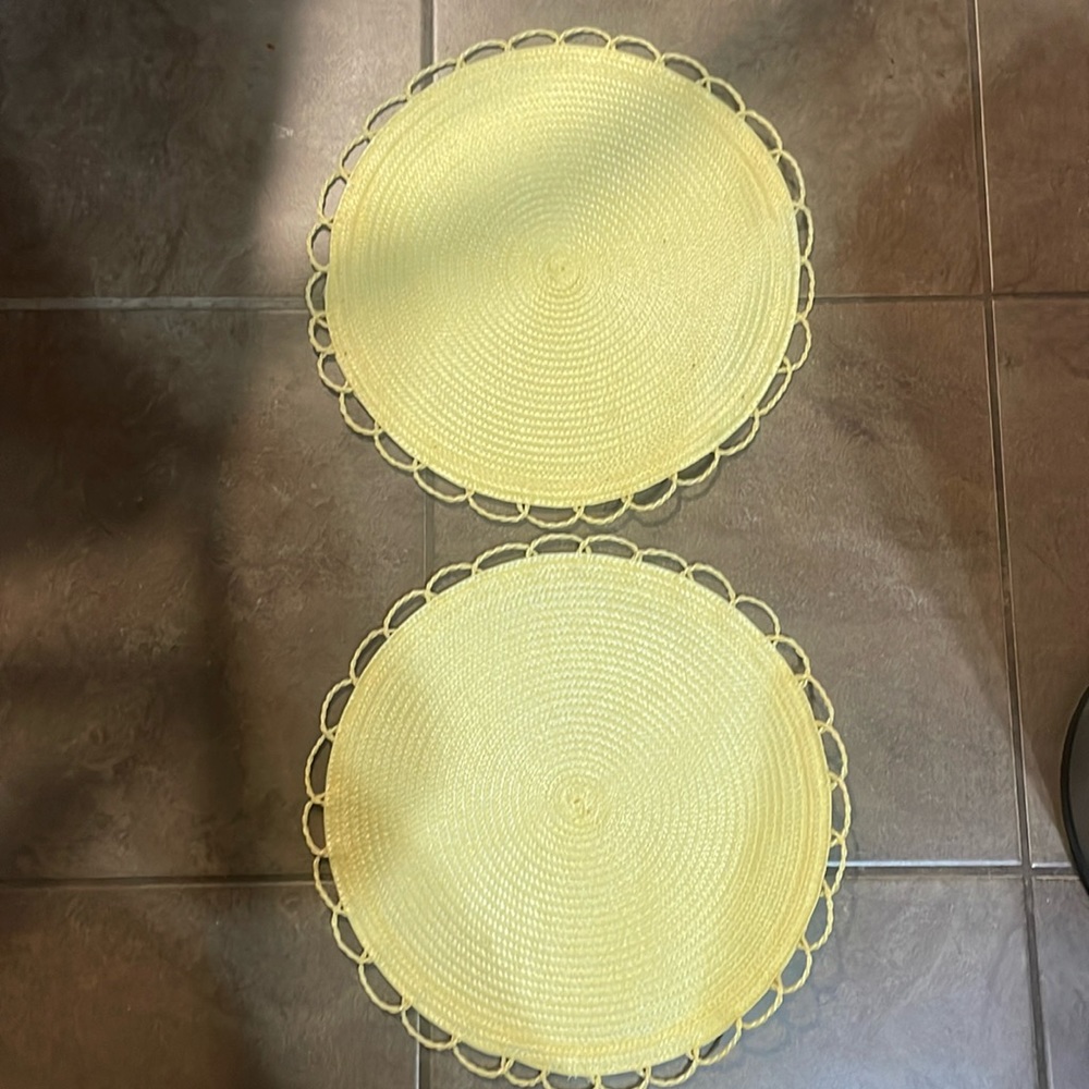 Yellow placemats, Set of Two
